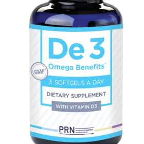 De 3 Omega Benefits dietary supplement with Vitamin D3., Take 3 Softgels a day.